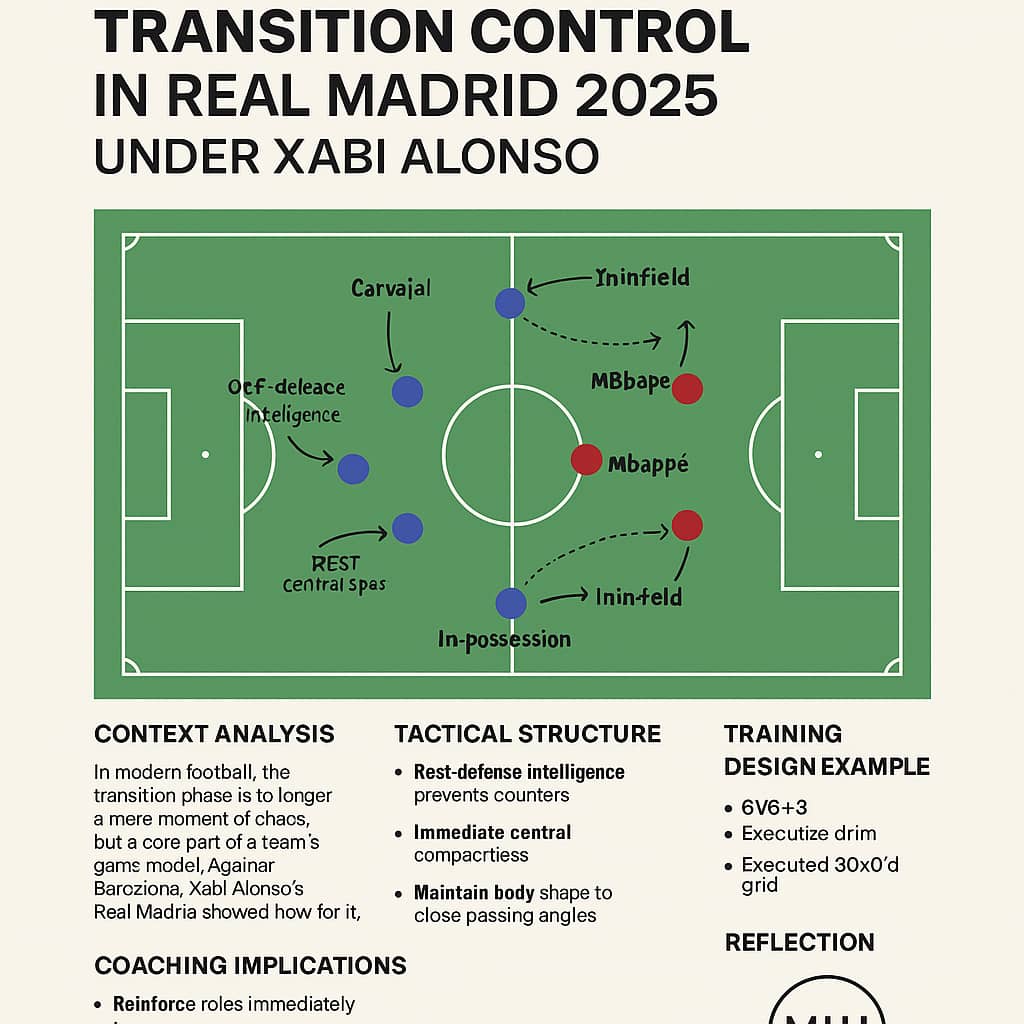 کنترل انتقال (Transition Control) در رئال مادرید ۲۰۲۵ زیر نظر ژابی آلونسو